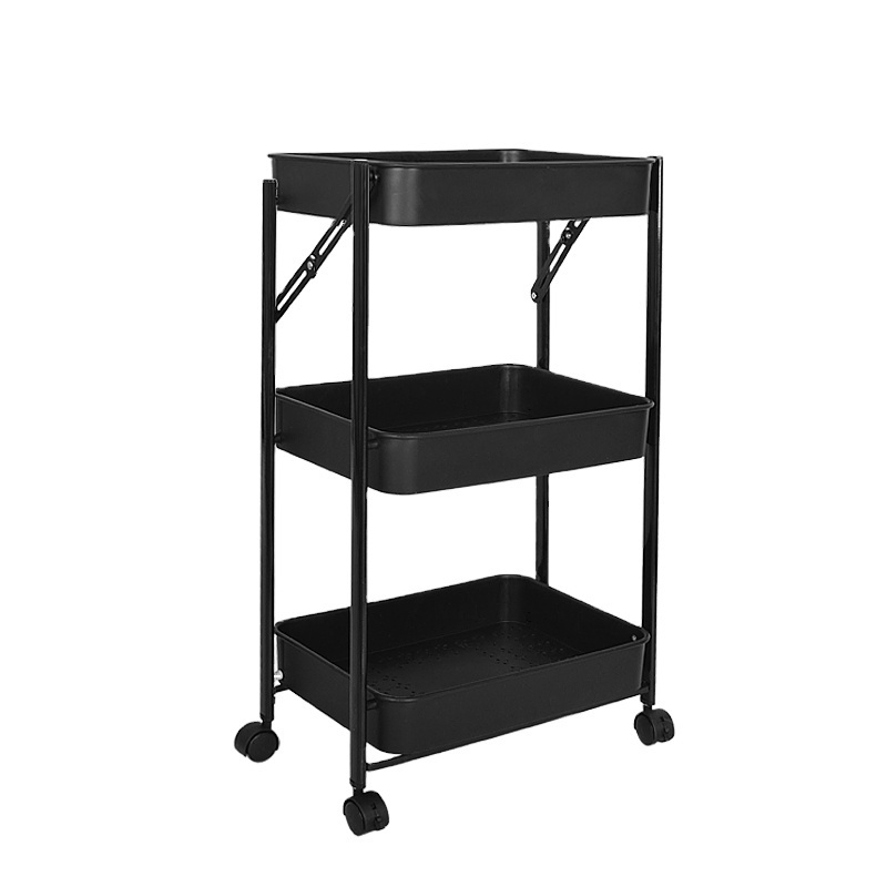 New kitchen shelving collapsible cart eliminates the need to install multiple bathroom shelving