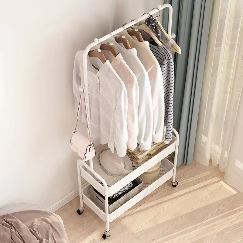 Multifunctional Laundry Z Rolling Garment Coat Racks Silver Mounted Collapsible Clothing Rack Hanger For Boutique