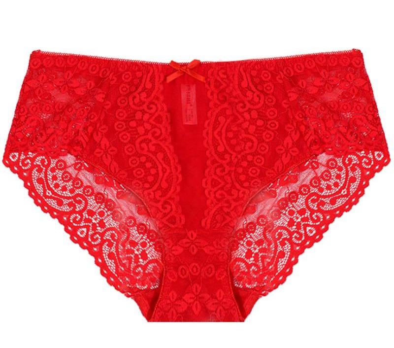 Custom Design mid waist lace big butts plus size panties underwear for women