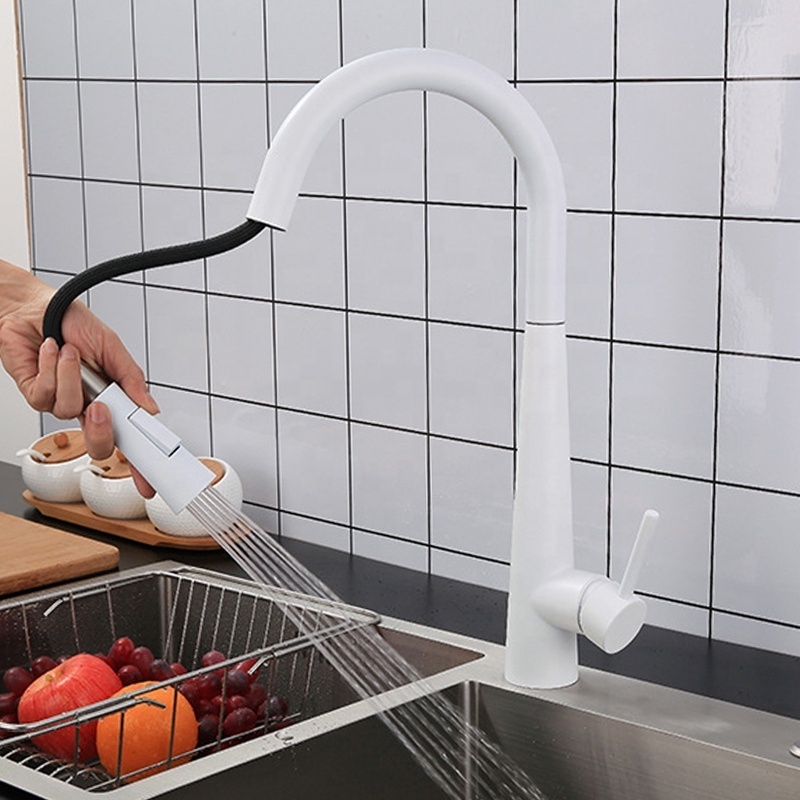 White Black Touch Control Sensor Kitchen Faucets Singe Handle 360 Rotation Mixer Tap Smart Sensor Kitchen Mixer Faucet