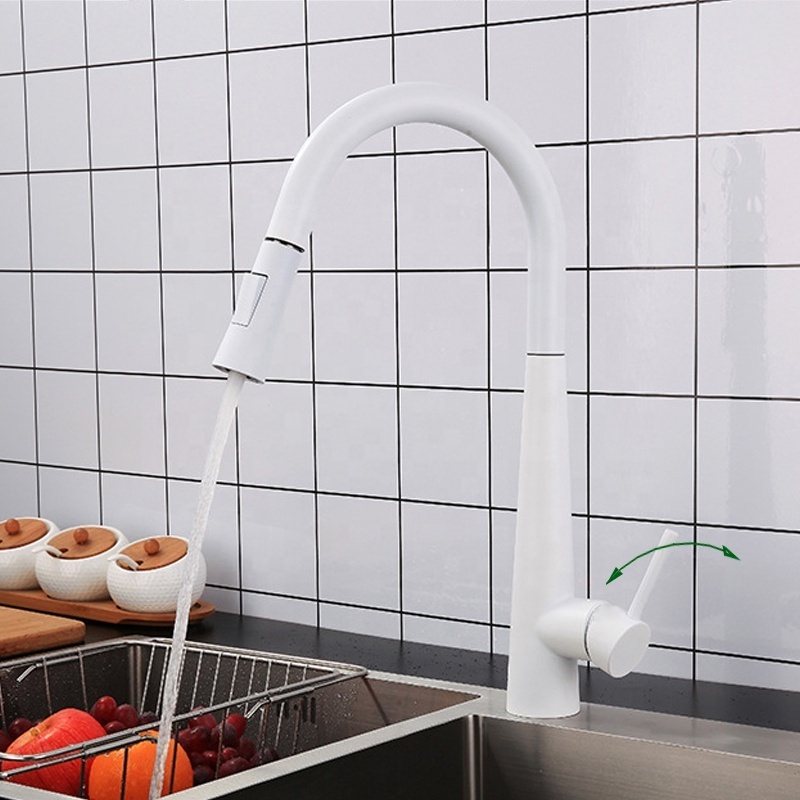 White Black Touch Control Sensor Kitchen Faucets Singe Handle 360 Rotation Mixer Tap Smart Sensor Kitchen Mixer Faucet