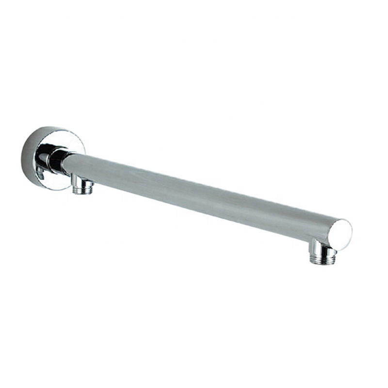 Chrome Wall Mounted Shower Arm Bathroom Shower Head Bracket Bar G1/2 Fixed Pipe Shower Head Holder