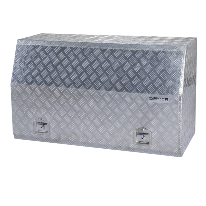 Custom Dual Aluminium diamond Checker Plate Ute Dog Boxes Truck Toolbox