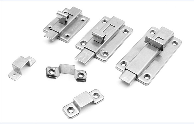 Stainless Door Latch Sliding Lock Latch Sliding Lock Easy to Install  Barrel Bolt