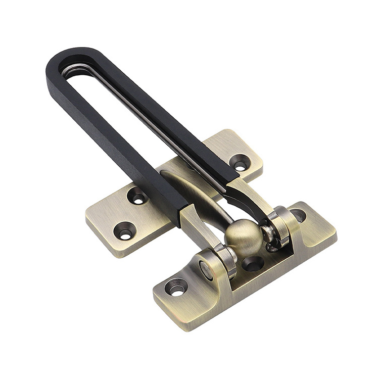 Home Security Door Lock Swing Bar Door Guard for Hotel Door Latch Thicken Solid Zinc Alloy Reinforcement Lock With rubber