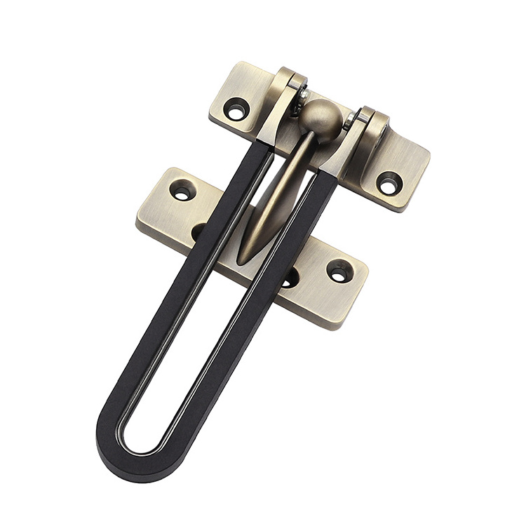 Home Security Door Lock Swing Bar Door Guard for Hotel Door Latch Thicken Solid Zinc Alloy Reinforcement Lock With rubber