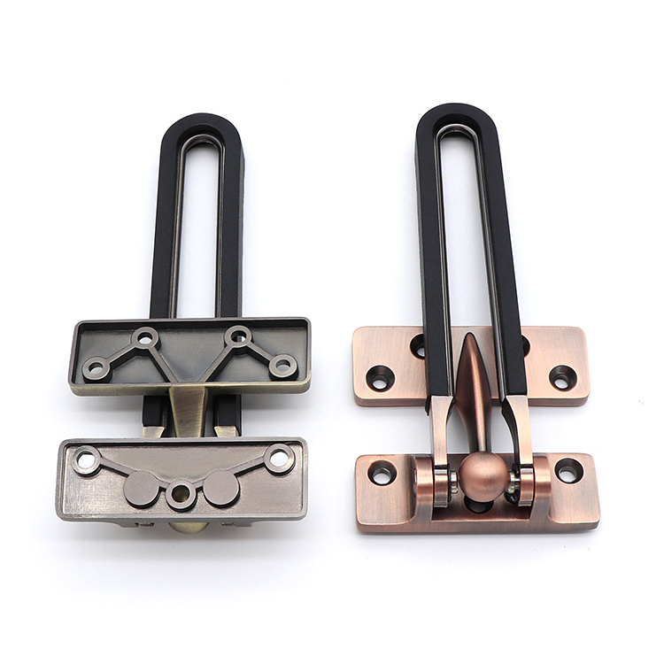 Door Lock for Home Security Door Guard Gate Latches Security Buckle Swing Bar Zinc Alloy Anti-Theft Insurance Deduction Chain