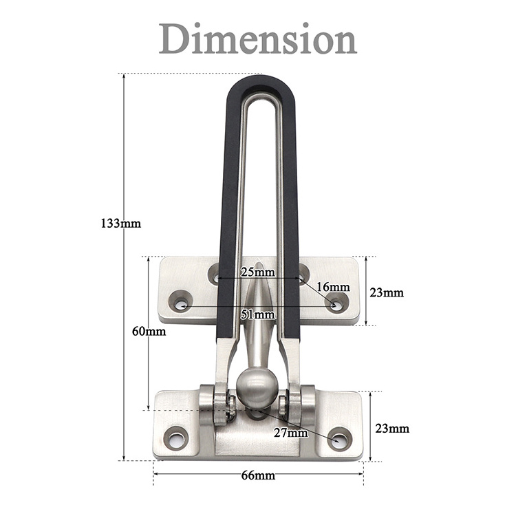 Door Lock for Home Security Door Guard Gate Latches Security Buckle Swing Bar Zinc Alloy Anti-Theft Insurance Deduction Chain