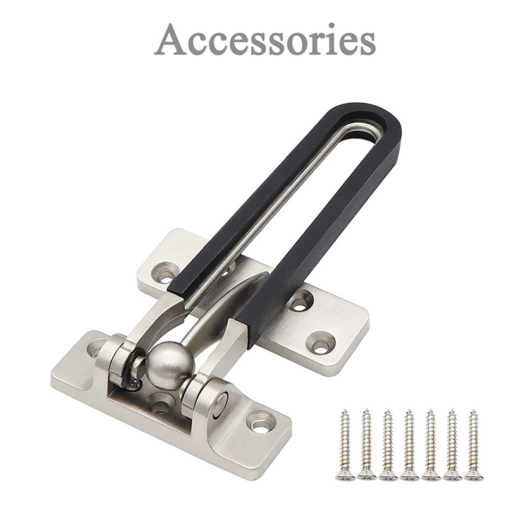 Door Lock for Home Security Door Guard Gate Latches Security Buckle Swing Bar Zinc Alloy Anti-Theft Insurance Deduction Chain