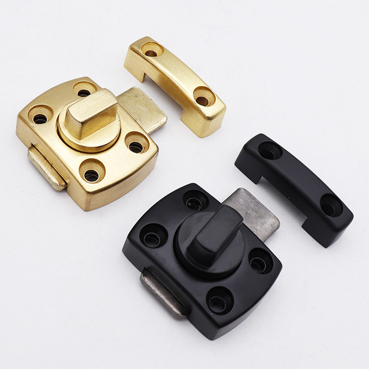 Door Slide Lock Bolt House Security Lock Zinc Alloy Security Door Latch Bathroom Rotate Bolt Latch Gate Latch