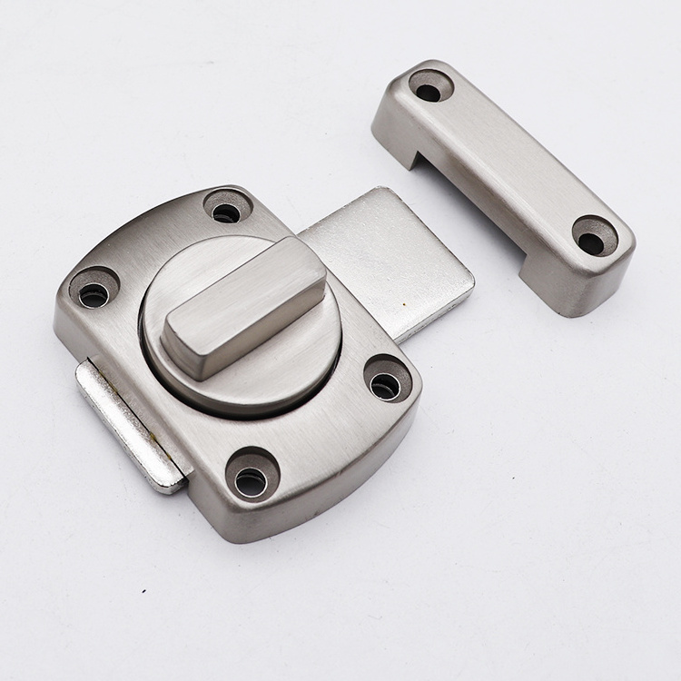 Rotate Bolt Latch Door Slide Lock Bolt House Security Lock Zinc Alloy Security Latch Bathroom Gate Square Latches