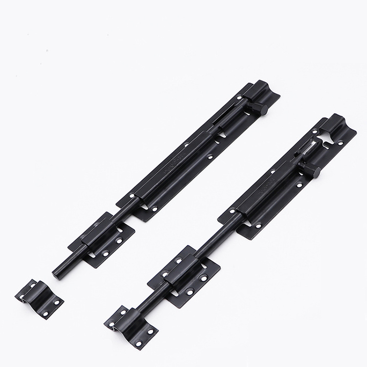 Black Door Bolt Stainless Steel Latches  Security Slide Bolt Thickened Bolt Latch Lock for Doors Windows Heavy Duty Gate Latch