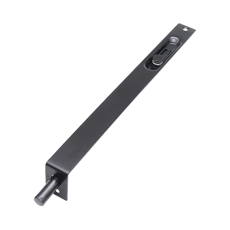 Push-pull Stainless Steel Surface Hidden Latch Mounted Door Flush Bolt Black Latch