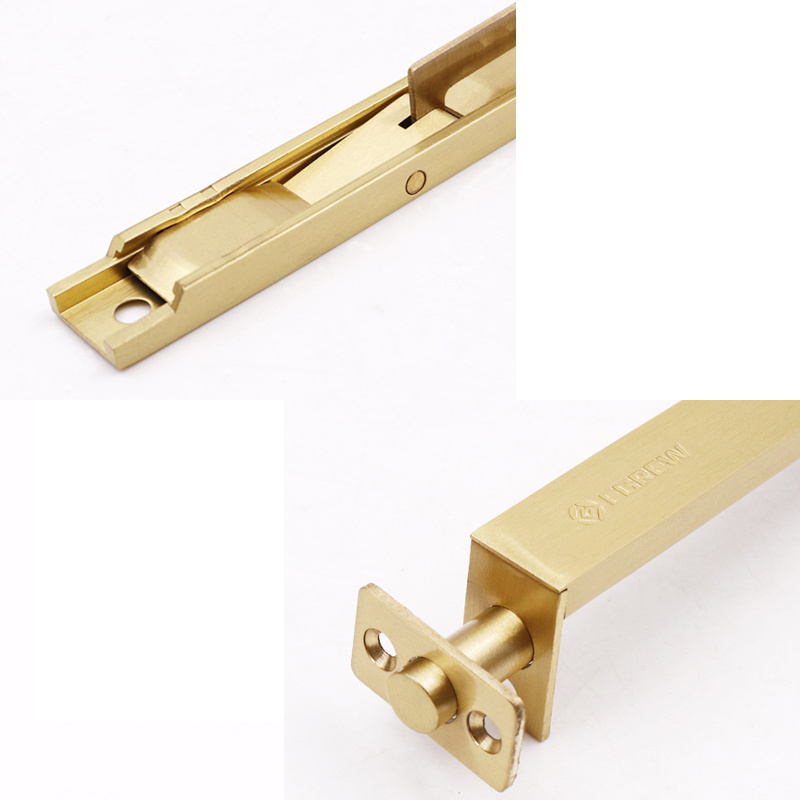 Latest High Quality Hidden Copper Material Flush Bolt Latch Door Lock Manufacturer Security Guard Slide Inside Tower Door Lock