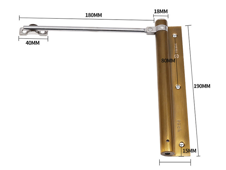 Commercial Grade Door Closer Safety Spring Easy to Install to Convert Hinged Doors to Self-Closing forMiddle-Weight Door