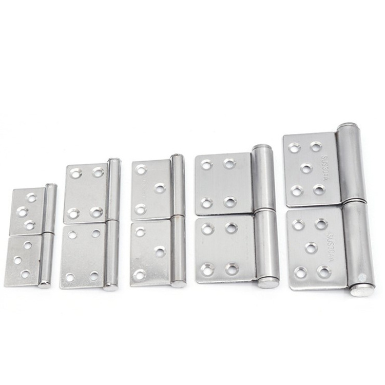 Door Flag Hinges Stainless Steel 360 Degree Rotation Lift Off Door Flag Hinge Detachable Butt Hinge for Window Cupboard Door