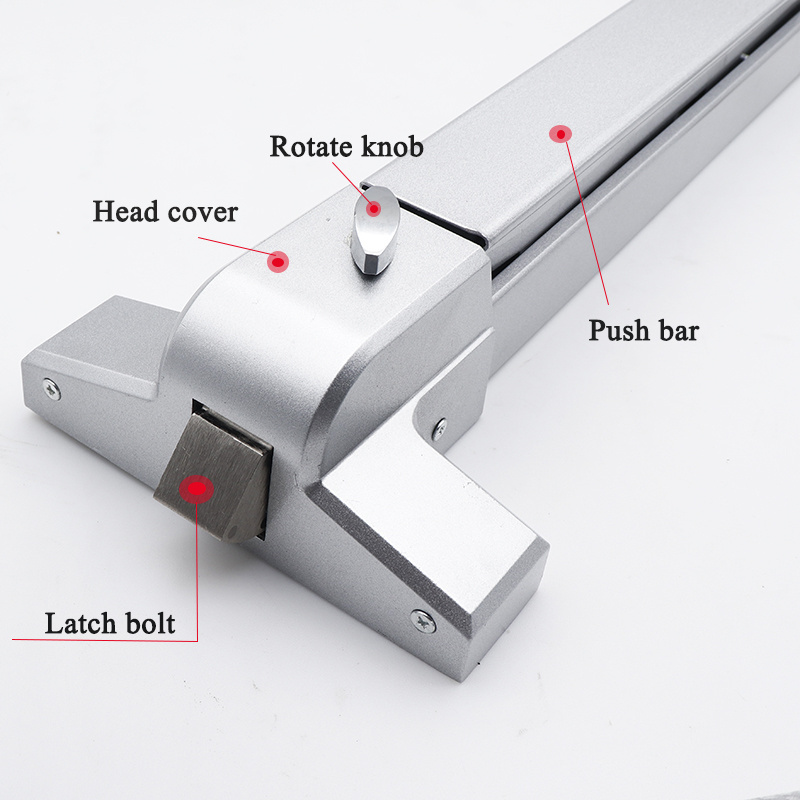 Fire Rated Emergency Escape Safety Door Lock Anti Panic Exit Device Push Bar Exit Device Lock Push Bar For Urgent Door