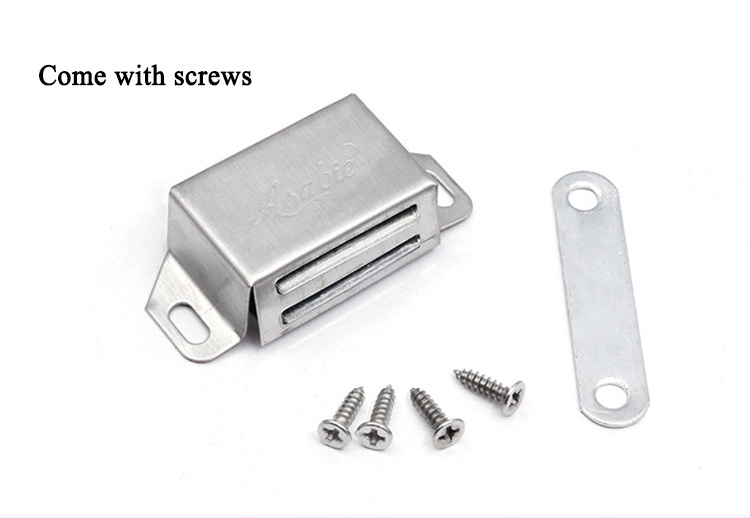 Magnetic Door Catch - Stainless Steel Cabinet Magnetic Latches Strong Magnetic for Kitchen Cabinet Wardrobe Sliding and Drawer