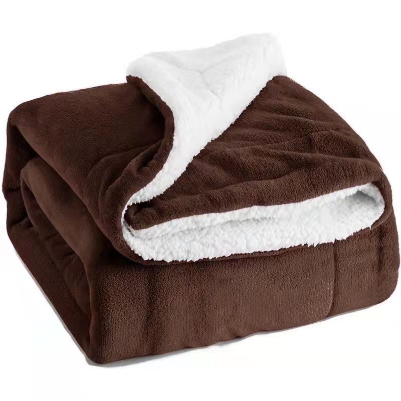 Super Soft Solid Mink Sherpa Fleece Blanket  King Size Fuzzy Plush Microfiber Flannel Throw Blanket