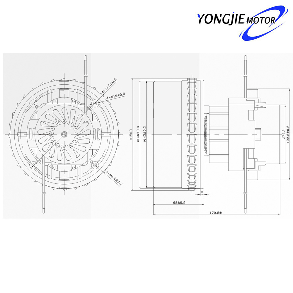 V4Z-A30 ac vacuum cleaner motor 240V 1200W with good quality and competitive price