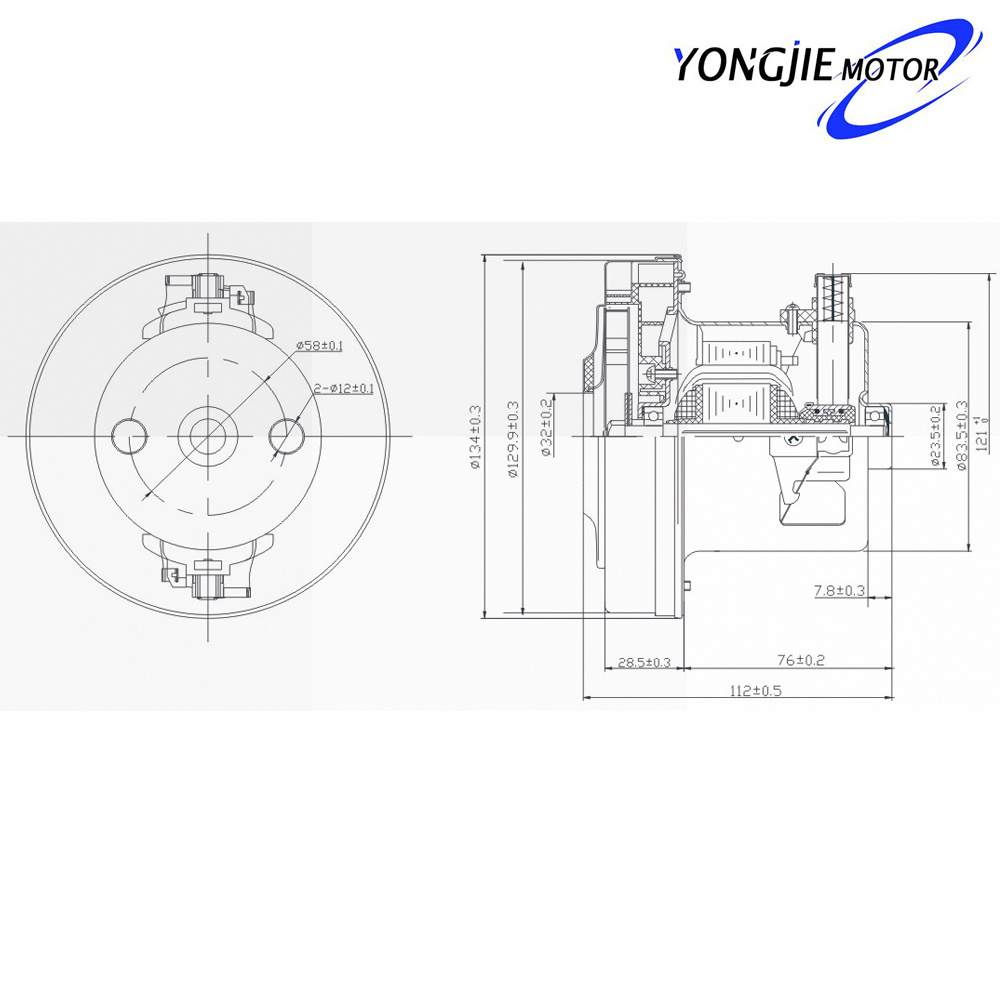 V1J-PH22 AC vacuum cleaner motor,High Quality good power vacuum cleaner motor