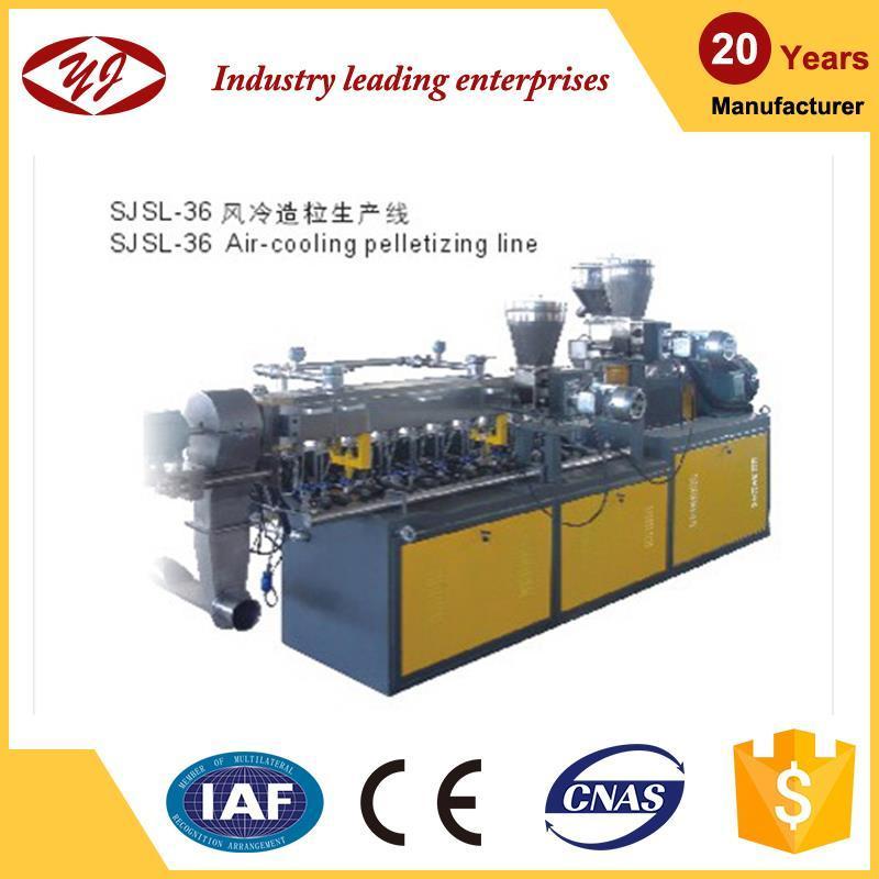 Competitive-price wood plastic composite air cooling die face twin screw extruder production equipment