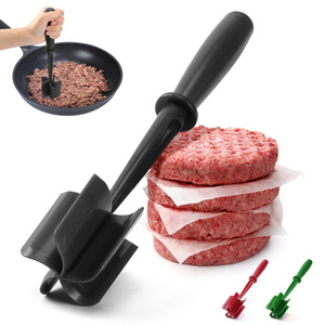 Multi-Functional Kitchen Meat Utensil Heat-Resistant Hamburger Salad Masher and Mix Chopper Manual Meat Chopper