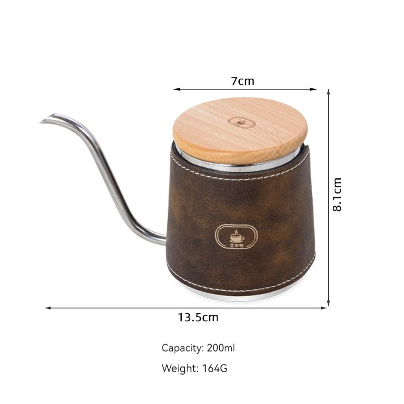 Top Home East Style Coffee Serving Pour Over Kettle Small Spout Swan Neck Stainless Steel Pour Over Kettle