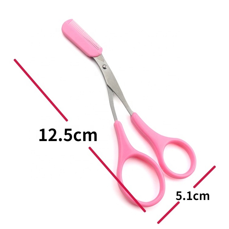 Lady Shaver Eyebrow Hair Trimmer Steel Scissors for Eyelash Beard Makeup Essential with Stainless Steel Box Custom Color Logo