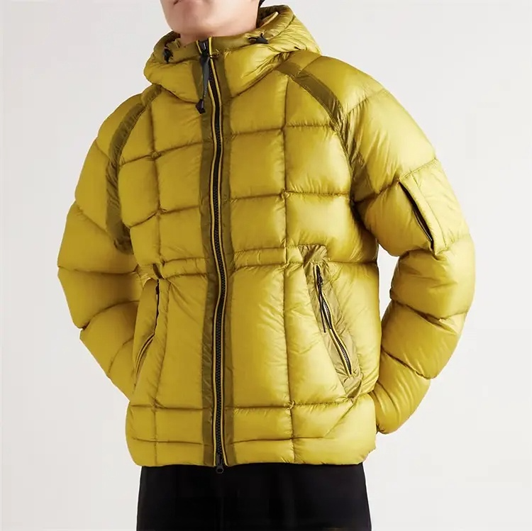 OEM 2023 Custom Windbreaker Ripstop Hooded Padded Quilted Puffer Down Jacket For Men