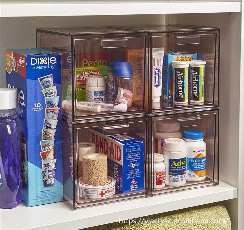 Stackable Pantry Storage Drawers 6-3/4