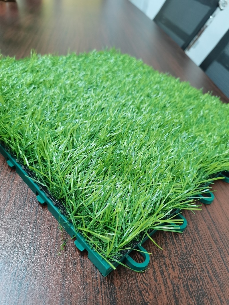 Grass Suspended splicing lawn mat artificial grass interlocking tiles artificial grass synthetic lawn tiles