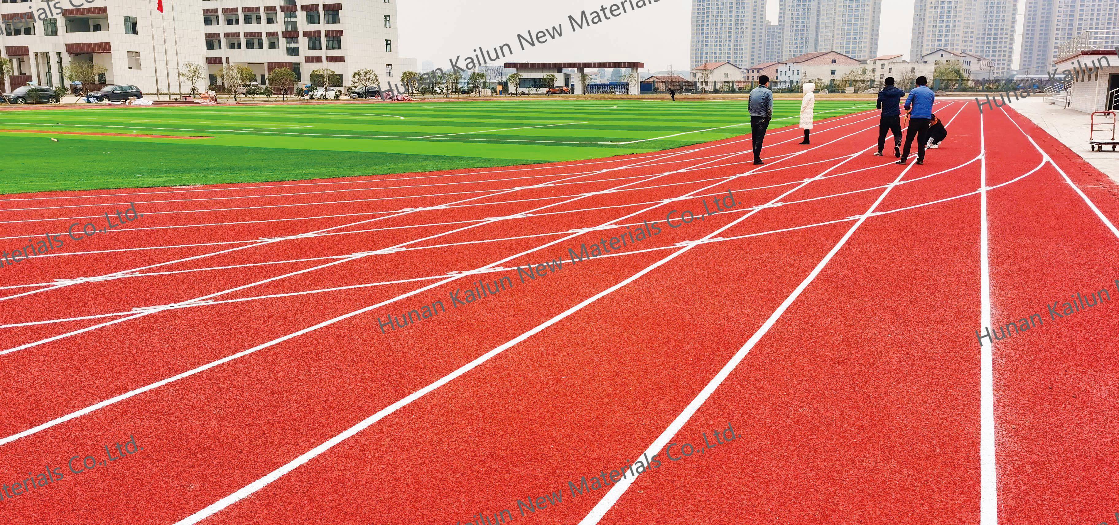 Tartan Track Spots Flooring Full Pour Athletic Running Track Non-slip and Wear-resistant 13mm Synthetic Plastic Track Customized