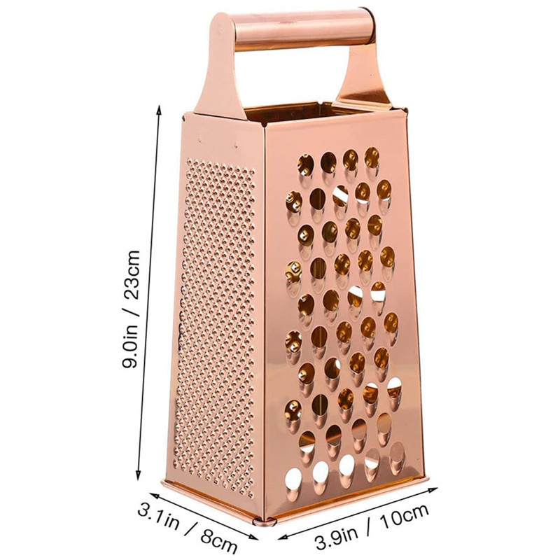 Hot Sell Kitchen Stainless Steel ginger Grater 4-Sides Kitchen Cheese vegetable grater For Kitchen