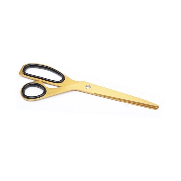 8 Inches Stainless Steel Golden Household Scissors Brass Office shears In stocks