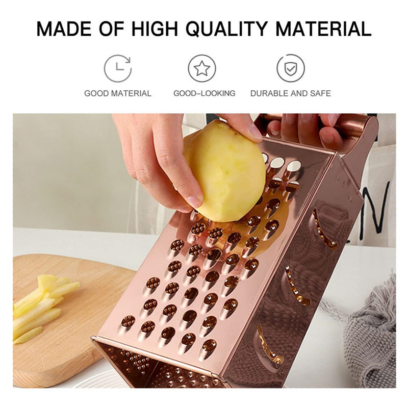 Hot Sell Kitchen Stainless Steel ginger Grater 4-Sides Kitchen Cheese vegetable grater For Kitchen