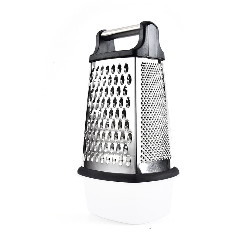 New Design 4 Side Multifunction Stainless Steel Tower Shaped Grater Cheese Fruit Vegetable Box Zester with Container