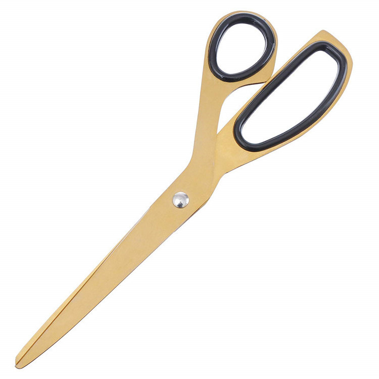 8 Inches Stainless Steel Golden Household Scissors Brass Office shears In stocks