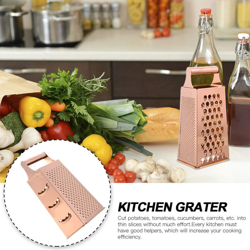 Hot Sell Kitchen Stainless Steel ginger Grater 4-Sides Kitchen Cheese vegetable grater For Kitchen