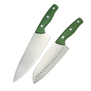 High quality stainless steel powder steel edge Black diamond sharp chef knife with Jade g10 handle