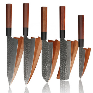 High Quality Carbon Steel Japanese Knife Set Professional Japanese Chef knife Handmade Japanese Kitchen Knife with Wooden Handle