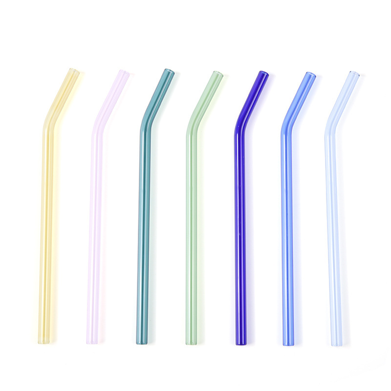 Environmentally Friendly Straw 20/18cm Glass Straw Reusable Clear Drinking Straws For Smoothie Milkshakes