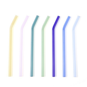 Environmentally Friendly Straw 20/18cm Glass Straw Reusable Clear Drinking Straws For Smoothie Milkshakes