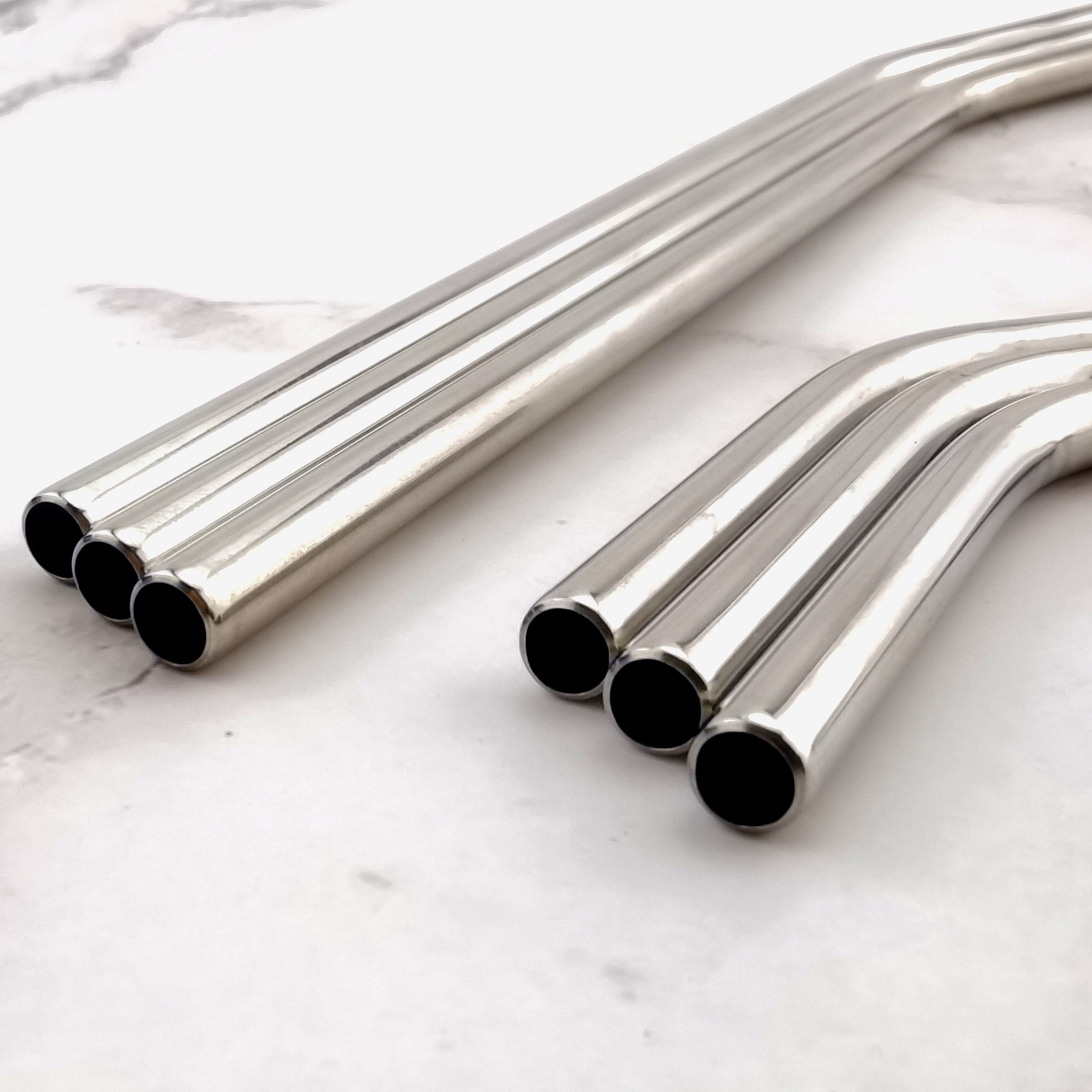 Reusable Metal Drinking Straws 304 Stainless Steel Bent/ Straight Drinking Straw