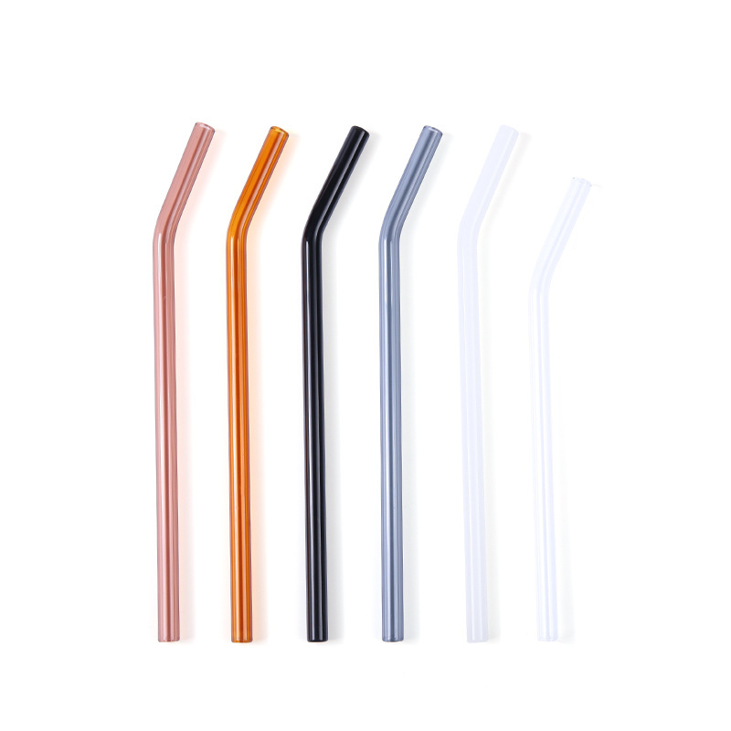 Environmentally Friendly Straw 20/18cm Glass Straw Reusable Clear Drinking Straws For Smoothie Milkshakes