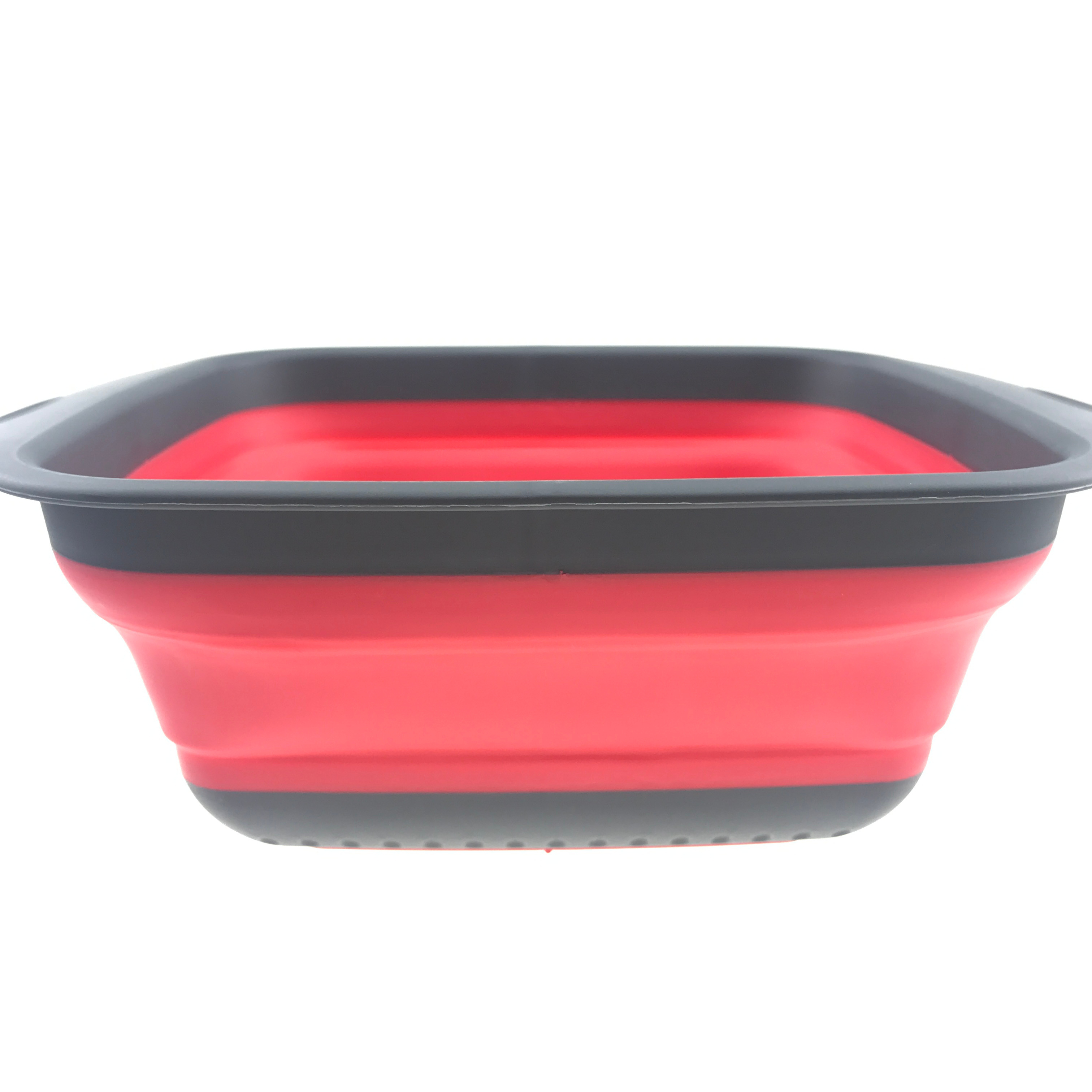 Square Shape Drain Basket Collapsible Colanders Foldable Silicone Drain Basket Kitchen Organizer Baskets