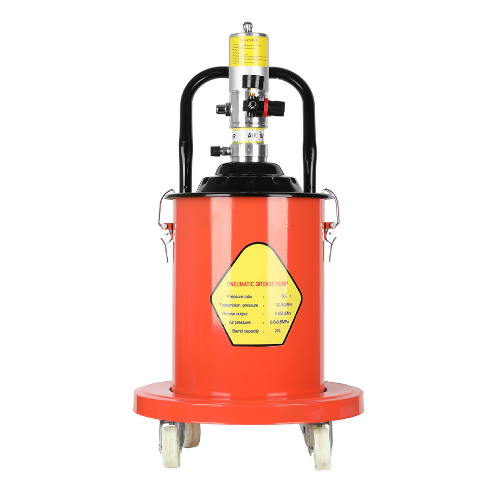 High Pressure Pneumatic Grease Pump 20L Air Operated Bucket Grease Pump Auto Grease Pump Pneumatic Lubricator Gun