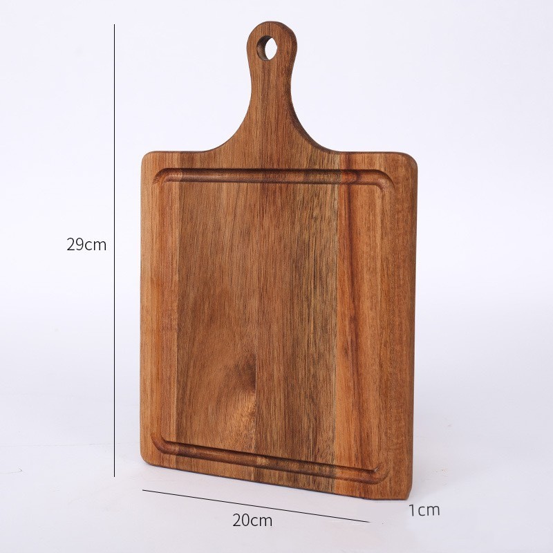 Customizable Acacia Wood Cutting Boards With Handle Chopping Boards For Meat Pizza Cheese Sushi Kitchen Boards