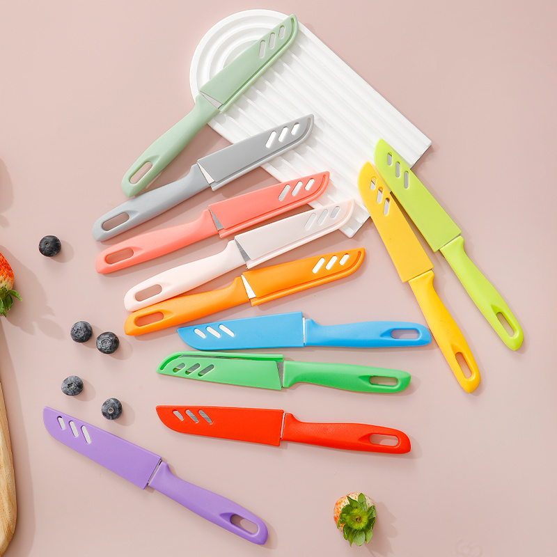 Wholesale Colorful Handle Stainless Steel Fruit Paring Knife with Plastic Handle