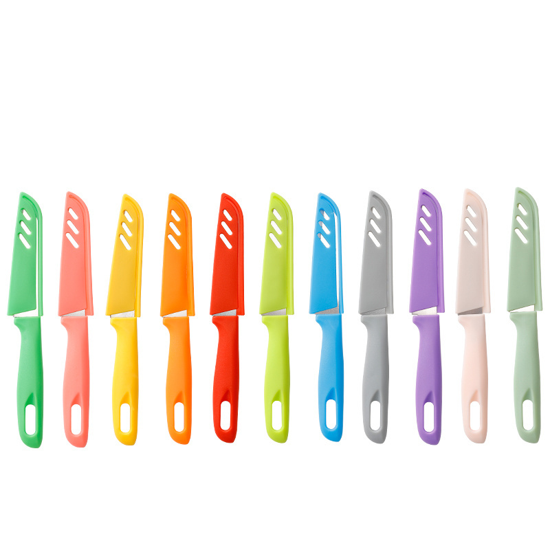 Wholesale Colorful Handle Stainless Steel Fruit Paring Knife with Plastic Handle